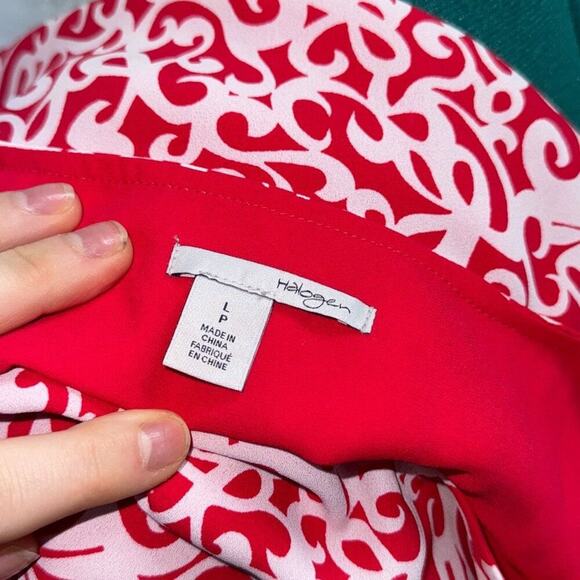 Halogen Red Print Sleeveless Blouse | Sz PL - Picture 5 of 5